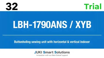 JUKI LBH-1790ANS/XYB Buttonholing Sewing Unit with Horizontal & Vertical Indexer - Texprocess Demo