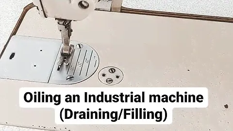 Oiling an Industrial Sewing machine (Draining the oil/ Filling up the Oil)/ Two lion sewing machine