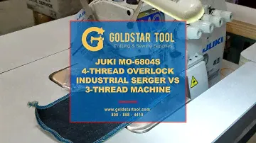 JUKI 4-Thread Overlock Industrial Serger vs 3-Thread Machine -Goldstartool.com-800-868-4419