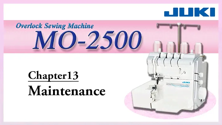 JUKI MO-2500 Maintenance